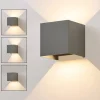 Wandleuchte LED 5W in grau modern 3000K warmweiß IP65