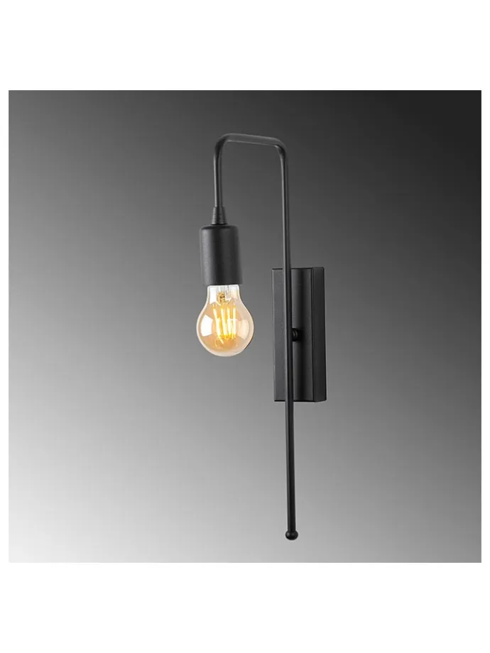 Wandleuchte "Mum" in Schwarz - (B)6 x (H)42 cm