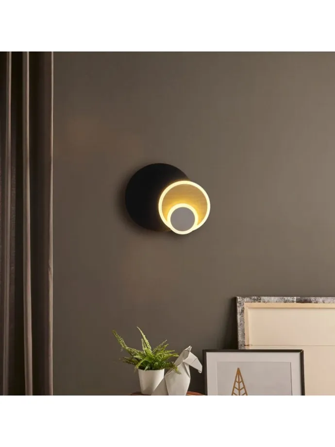 Wandleuchte "ODONELL" in black