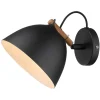 Wandleuchte "Ärhus" in Schwarz - (H)14  Ø 18 cm