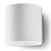 Wandleuchte RODA in Weiß aluminium Ø runde Lampe loft G9 LED NICE LAMPS