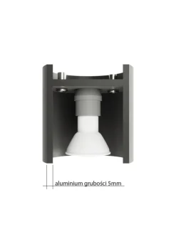 Wandleuchte RODA in Weiß aluminium Ø runde Lampe loft G9 LED NICE LAMPS