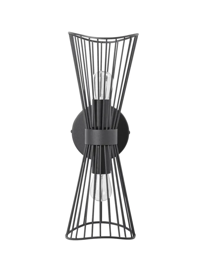 Wandleuchten PARADA in Schwarz - (W) 15 x (H) 41 x (L) 17 cm