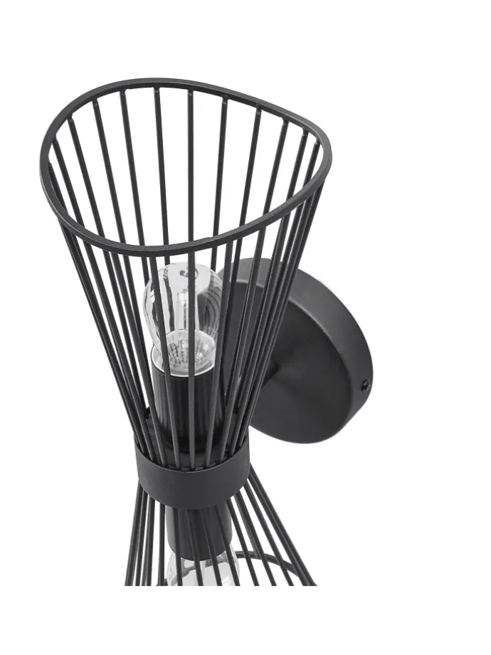 Wandleuchten PARADA in Schwarz - (W) 15 x (H) 41 x (L) 17 cm