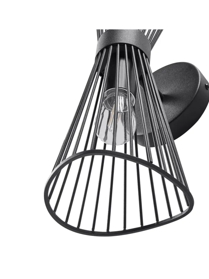 Wandleuchten PARADA in Schwarz - (W) 15 x (H) 41 x (L) 17 cm