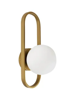 Wandleuchten VARDI in Gold/Weiß - (W) 15 x (H) 40 x (L) 18 cm
