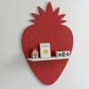 Wandregal in Rot/ Weiß - (B) 33 x (H) 35 x (T) 10 cm