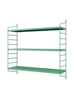 Wandregal Strängnäs in Hellgrün (H)50cm (B)60cm (T)15cm