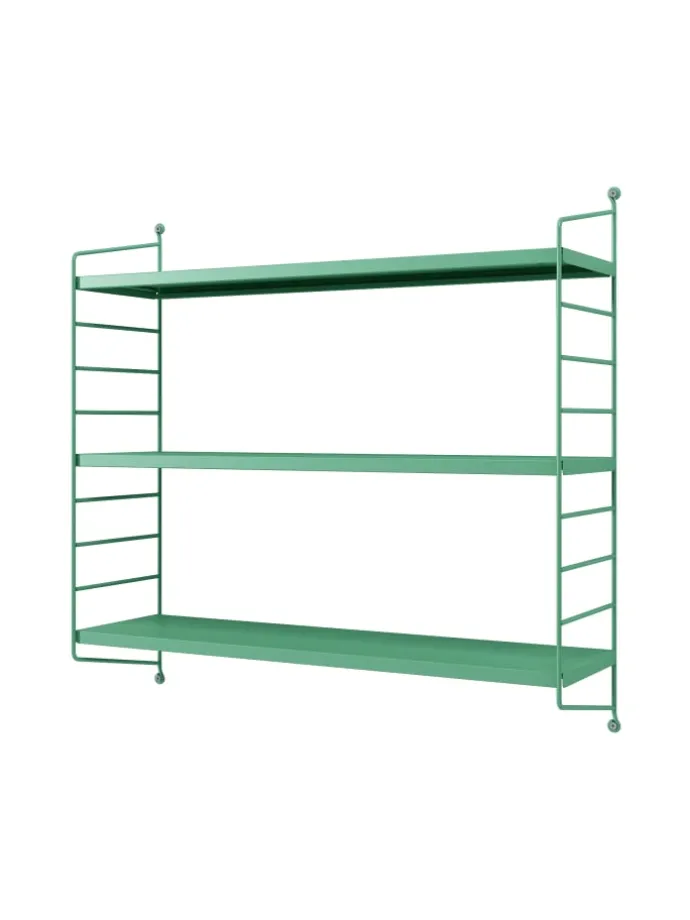 Wandregal Strängnäs in Hellgrün (H)50cm (B)60cm (T)15cm