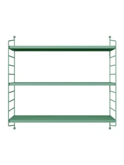 Wandregal Strängnäs in Hellgrün (H)50cm (B)60cm (T)15cm