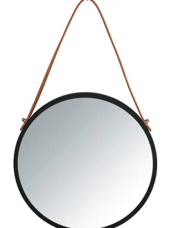 Wandspiegel "Borrone" in Schwarz - Ø 30 cm