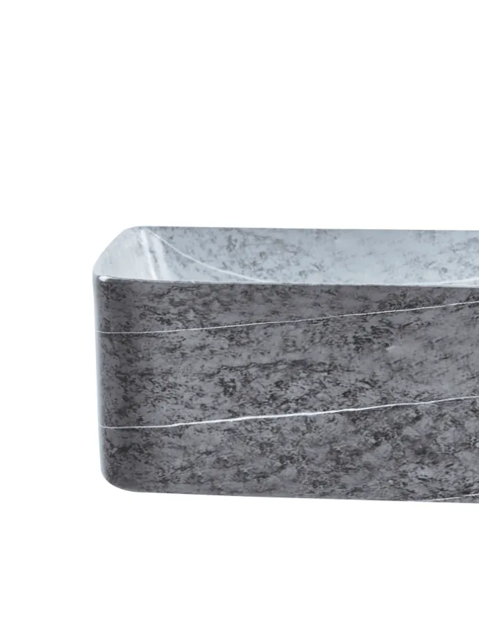 Waschbecken ARTAJ in Grau/Schwarz - (W) 61 x (H) 11 x (L) 35 cm
