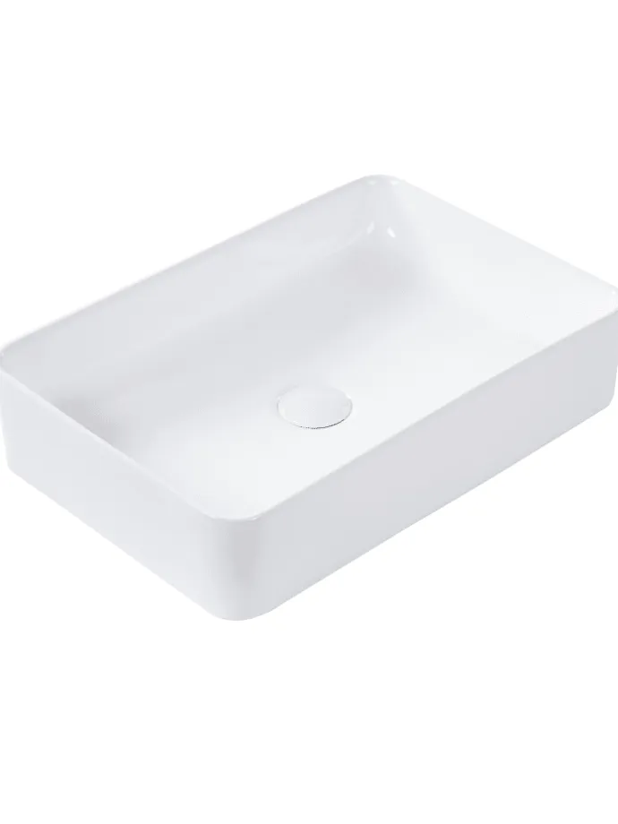 Waschbecken CHIVANA in Weiß - (W) 51 x (H) 11 x (L) 34 cm
