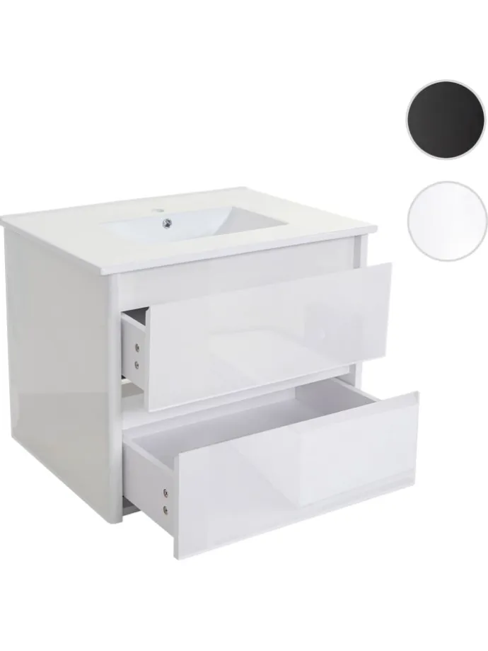 Waschbecken mit Unterschrank B19, Weiß