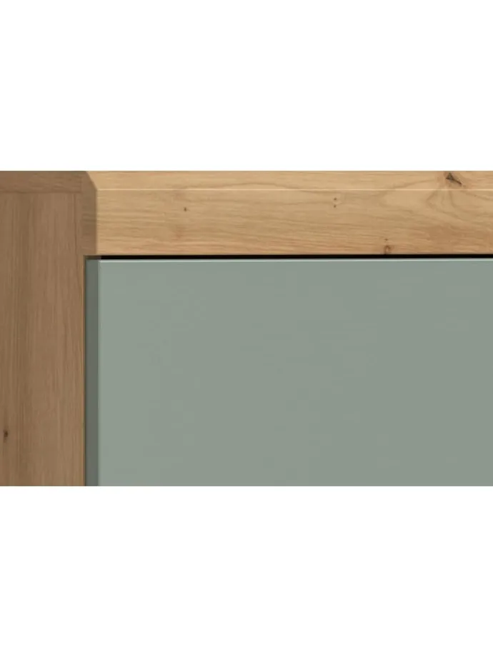 Waschbeckenunterschrank in Artisan Eiche/Salbei - (B) 60 x (H) 56 x (T) 37