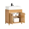 Waschbeckenunterschrank in Natur - (B)60 x (H)60 x (T)35cm