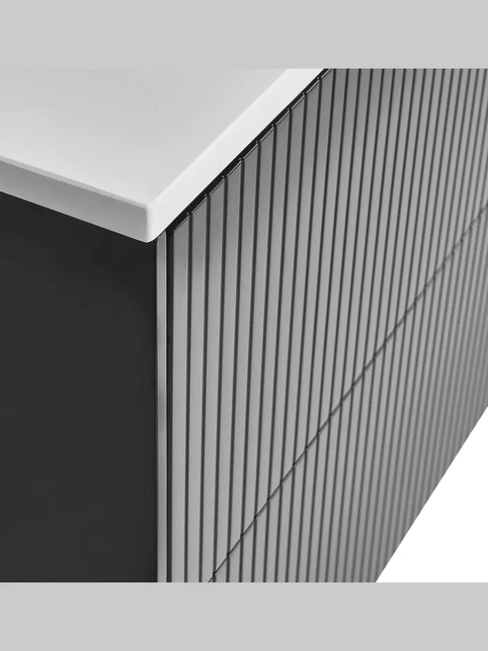 Waschbeckenunterschrank QUINTELA in Schwarz/Weiß - (W) 80 x (H) 48 x (L) 52 cm