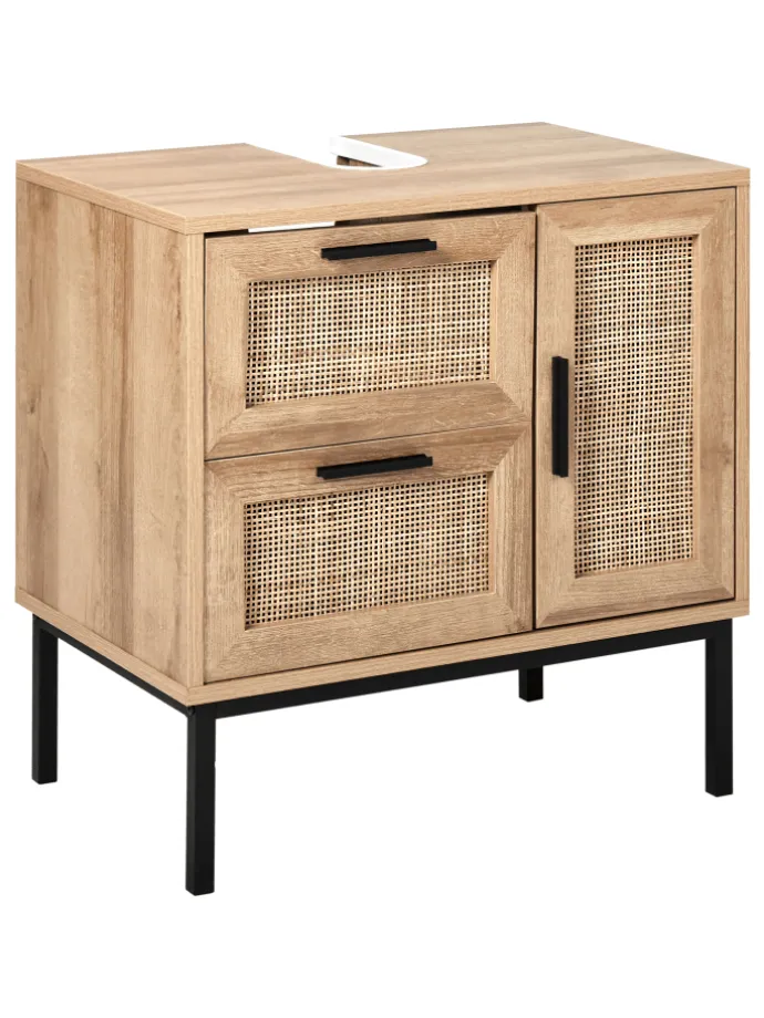 Waschbeckenunterschrank ROSELL in /Braun - (W) 60 x (H) 60 x (L) 40 cm