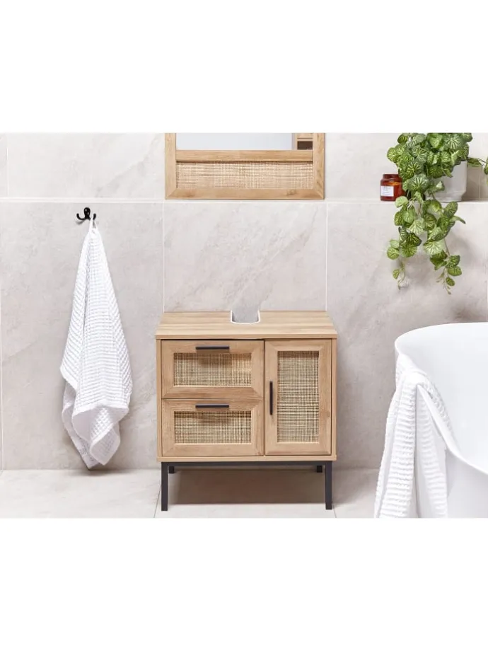 Waschbeckenunterschrank ROSELL in /Braun - (W) 60 x (H) 60 x (L) 40 cm