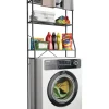 Waschmaschine Toilette Überbau Schrank Tubas L in Schwarz