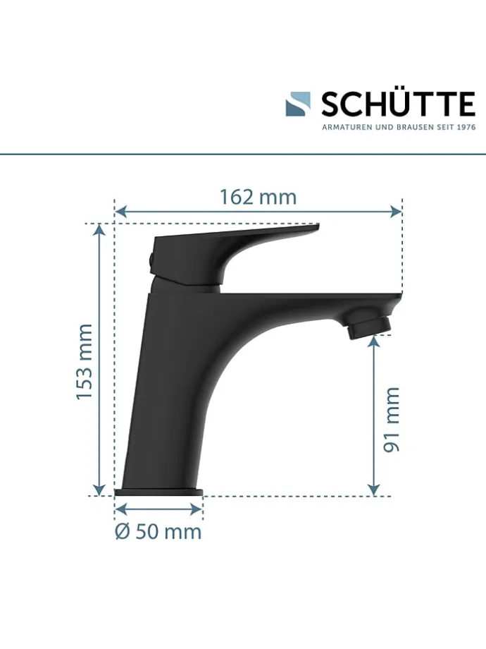 Waschtischarmatur "Boston" in Schwarz