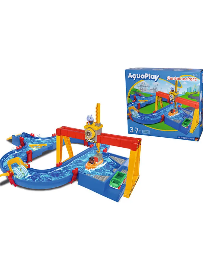 Wasserbahn "AquaPlayContainerPort" in Blau - ab 3 Jahren