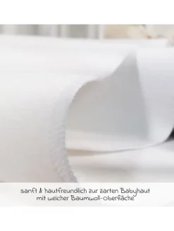 Wasserdichte Betteinlage 90 x 40 cm / Matratzenauflage in weiss