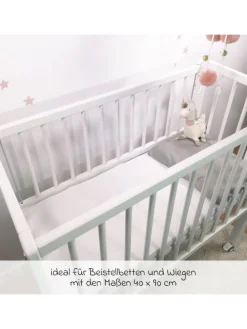 Wasserdichte Betteinlage 90 x 40 cm / Matratzenauflage in weiss