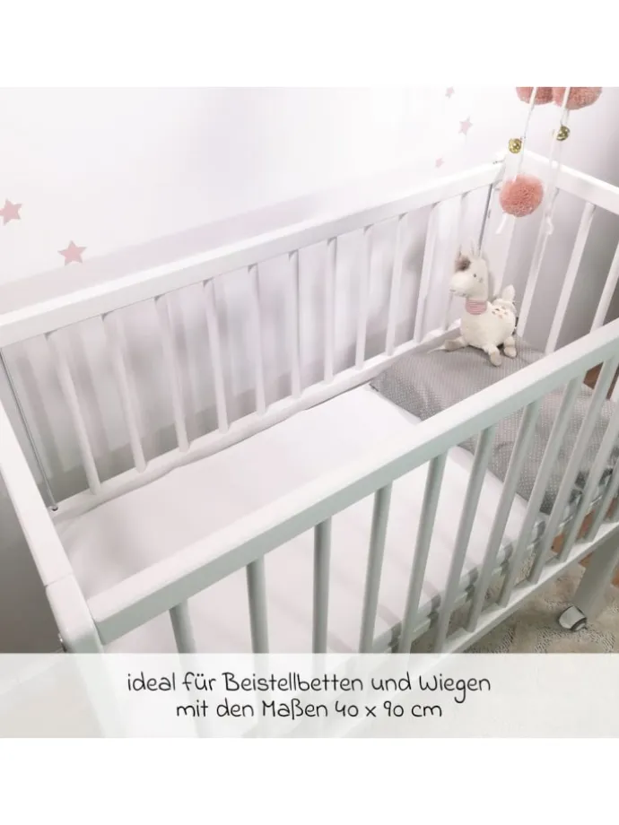 Wasserdichte Betteinlage 90 x 40 cm / Matratzenauflage in weiss