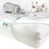 Wasserdichte Betteinlage 60 x 120 cm / Matratzenauflage in weiss