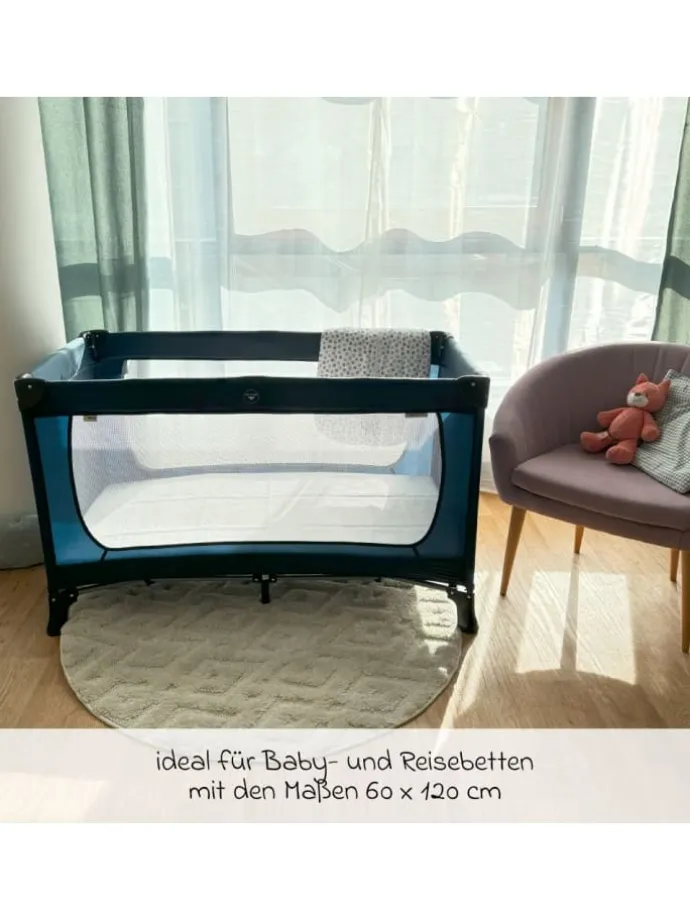 Wasserdichte Betteinlage 60 x 120 cm / Matratzenauflage in weiss