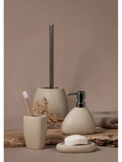 WC-Garnitur in Beige - (B)12,5 x (H)38,5 x (T)12 cm