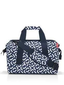 Weekender "Allrounder M" in Dunkelblau/ Weiß - (B)40 x (H)33,5 x (T)24 cm