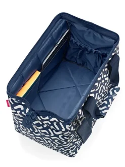 Weekender "Allrounder M" in Dunkelblau/ Weiß - (B)40 x (H)33,5 x (T)24 cm