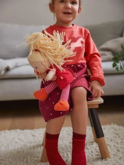 Weiche Stoffpuppe Kuschelpuppe für Kinder ab 6 Monaten 1er-Set in Annelie