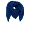 Weicher Strickschal mit Fransen für stilvolle Winterlooks in Blau