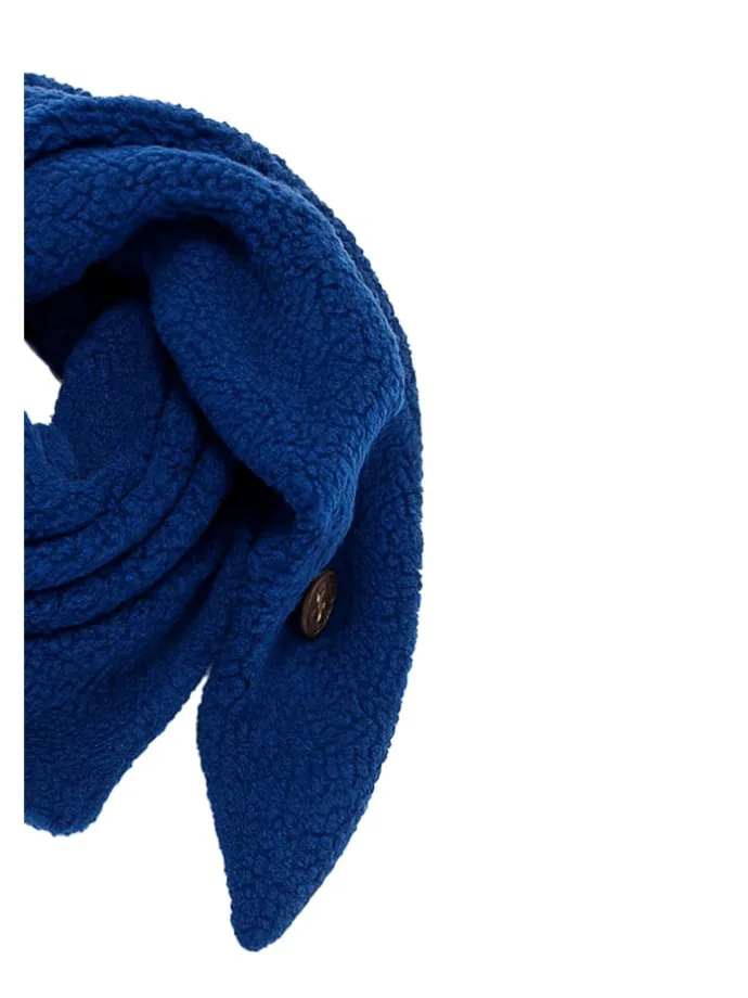 Weicher Strickschal mit Fransen für stilvolle Winterlooks in Blau