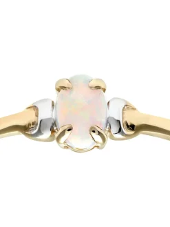 Weißgold-/ Gold-Ring mit Edelstein