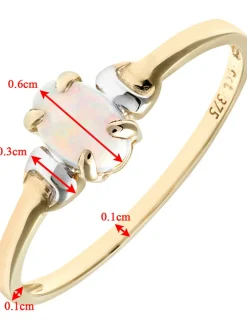 Weißgold-/ Gold-Ring mit Edelstein