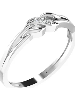 Weißgold-Ring mit Diamanten