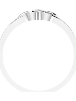 Weißgold-Ring mit Diamanten
