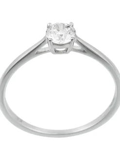 Weißgold-Ring "Solitaire Impérial" mit Diamant