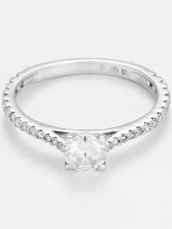 Weißgold-Ring "Solitaire Royal" mit Diamant
