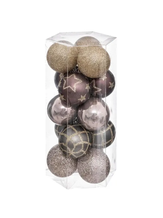 Weihnachtskugeln in beige