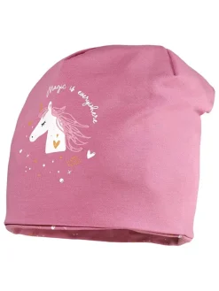 Wende-Beanie in Rosa