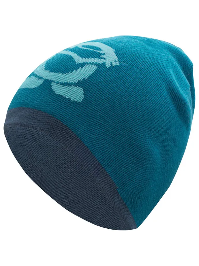 Wende-Beanie "Troll" in Blau/ Dunkelblau