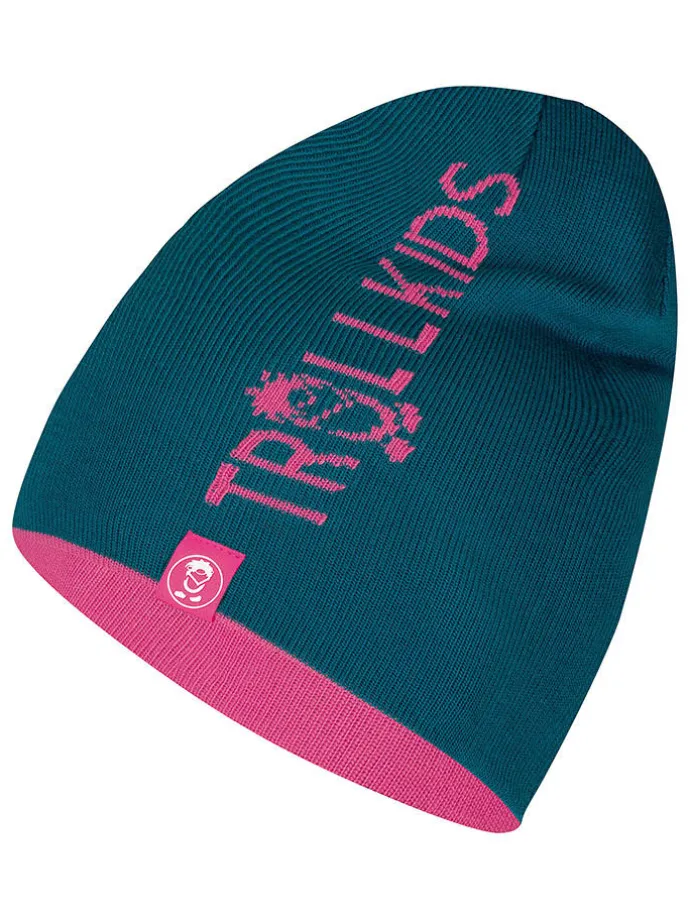 Wende-Beanie "Troll" in Pink/ Türkis