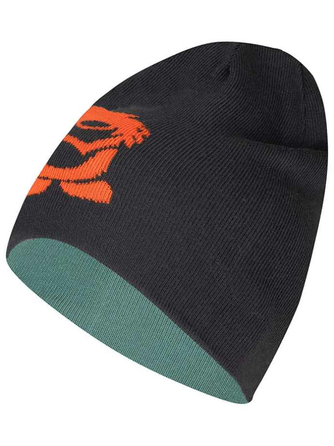 Wende-Beanie "Troll" in Schwarz/ Blau