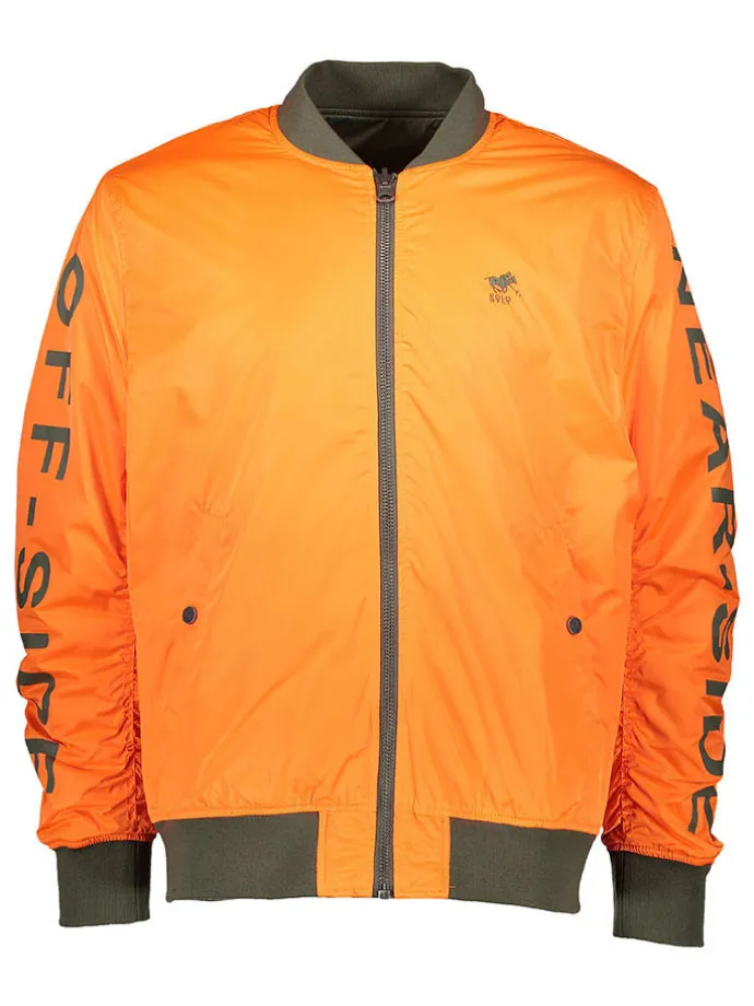 Wende-Blouson in Khaki/ Orange