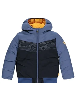 Wende-Steppjacke in Schwarz/ Blau